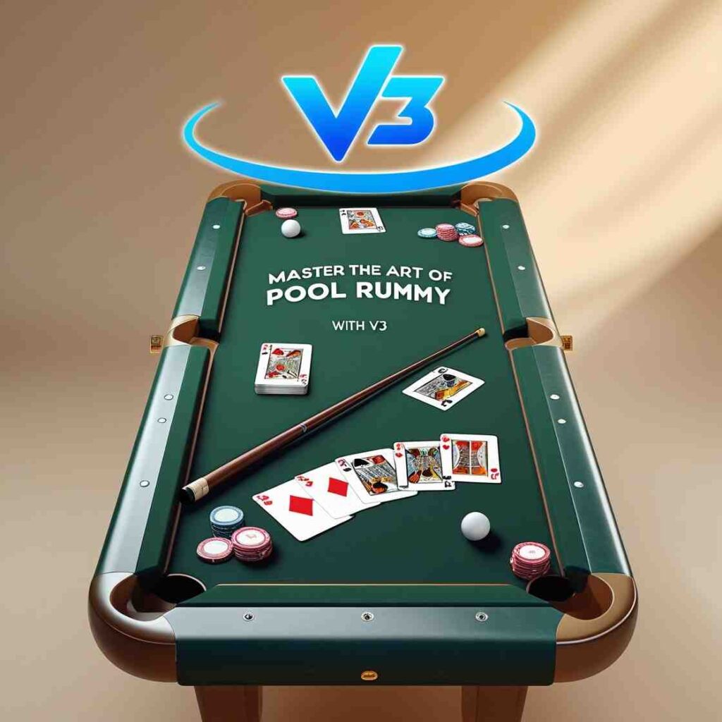 v3 game pool, pool rummy, v3 game